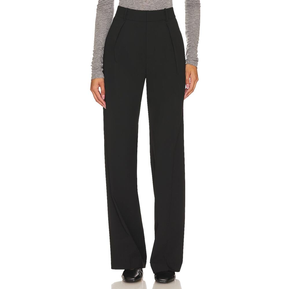 Rue Sophie Pleated Black Classic Trousers Size S